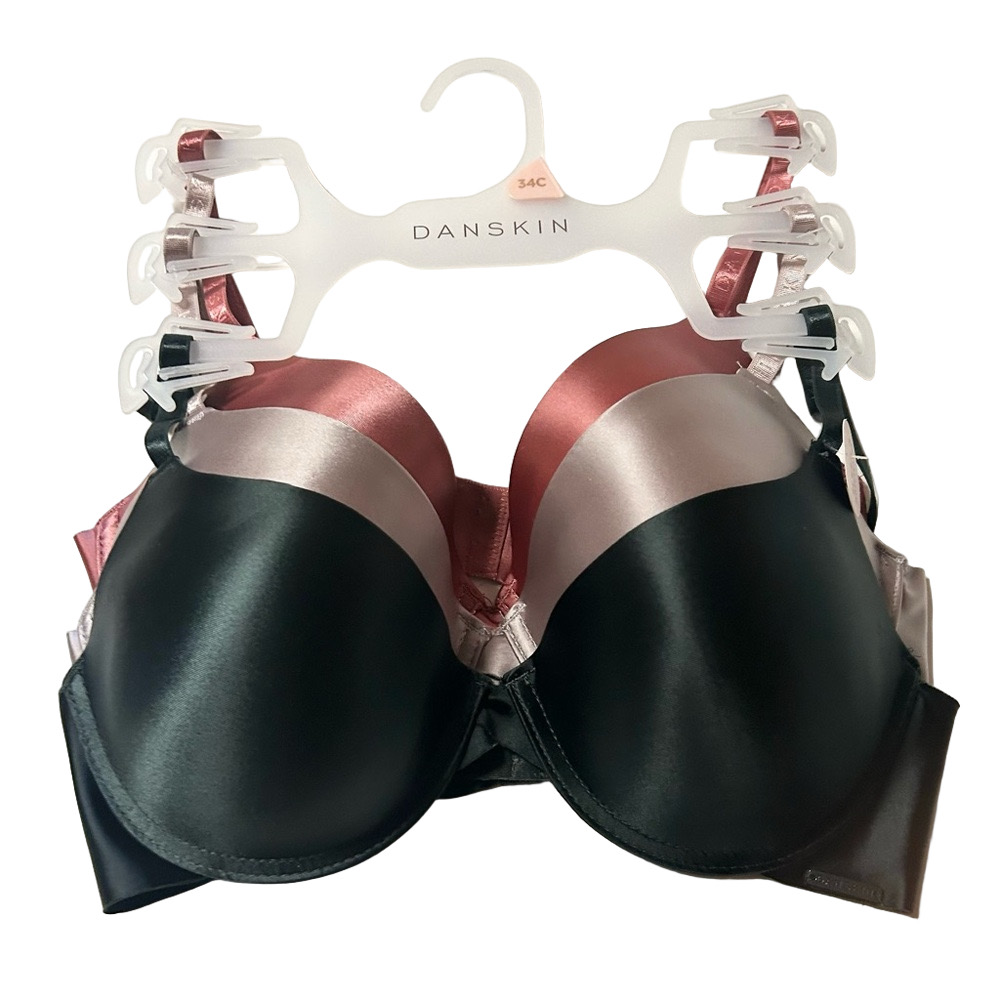 Danskin Woman’s Smooth Sleek 3 Pack Push-Up Bra’s 34C or 38C NWT